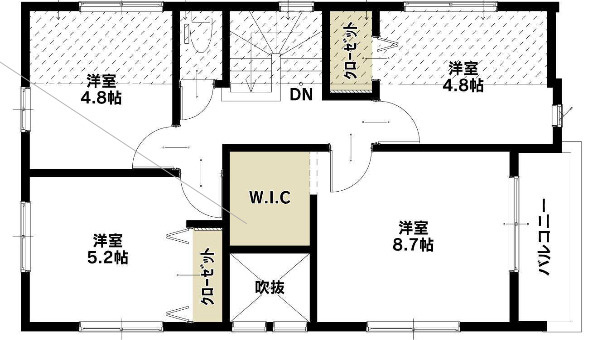 【仲介手数料無料】東村山市富士見町６期１号棟　東村山の不動産なら西武ハウジングの間取り