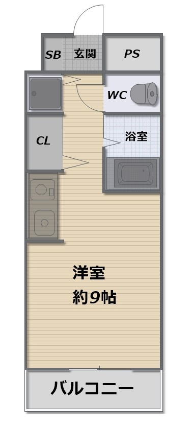 シティパレス九大前PartⅧの間取り