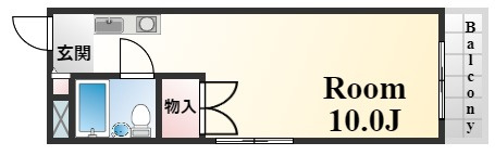 神戸市灘区篠原中町５丁目の賃貸マンションの間取り