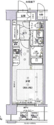 神戸市中央区御幸通２丁目の賃貸マンションの間取り