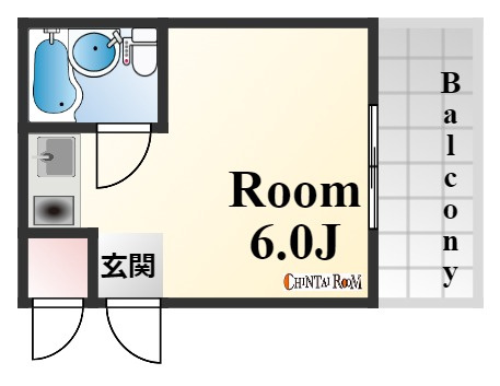 クローバーハイツ三宮の間取り