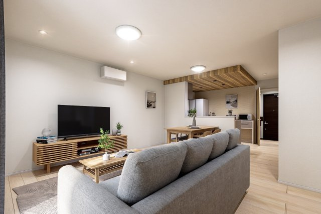 西宮市花園町のアパートの居間・リビング|家具家電はイメージ画像です