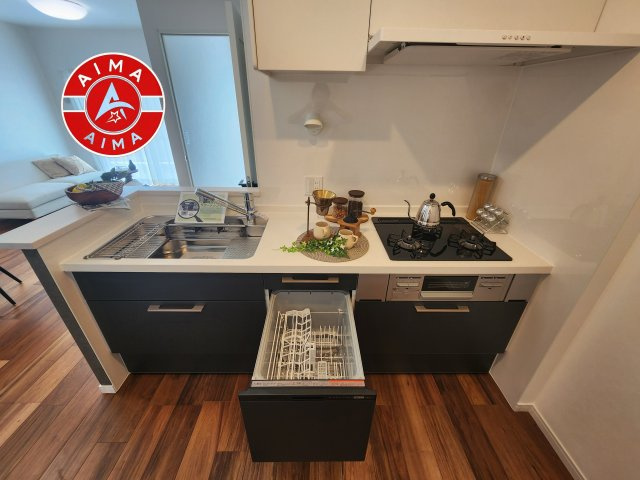 アンピール博多駅南のキッチン|リビングと一体感のある、明るくのびやかなオープンキッチン。
