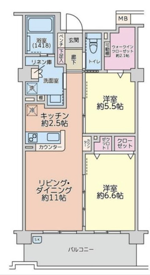 【間取り】 | デュオセーヌ緑山　シニア向けマンション/入居条件50歳以上/要身元引受人