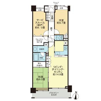 クレストフォルム東大島の間取り