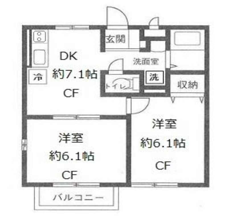 ＳＴコーポの間取り|間取りです。
