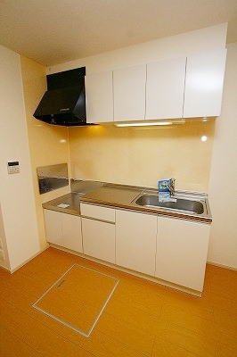 リヴ．プランドールＤのキッチン|コンパクトなキッチンで掃除もラクラク
