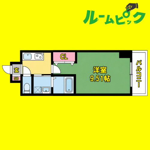 フォルティス今池　名古屋市賃貸　仲介手数料無料の間取り