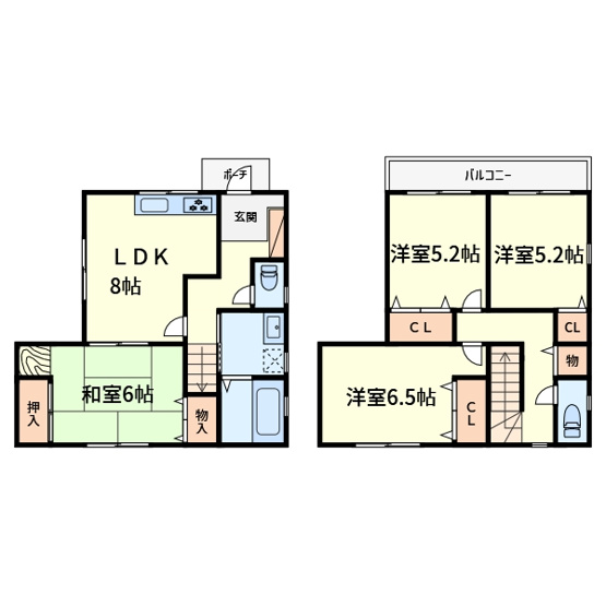 【間取り】 | 緑が丘2丁目戸建