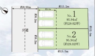 世田谷区下馬　建築条件なし売地1区画の土地図