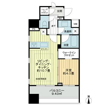 シティインデックス秋葉原の間取り