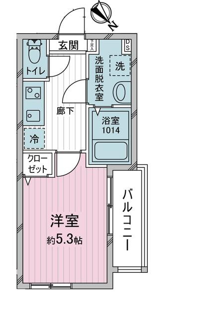 フローリングの洋室です