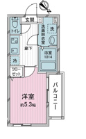フローリングの洋室です