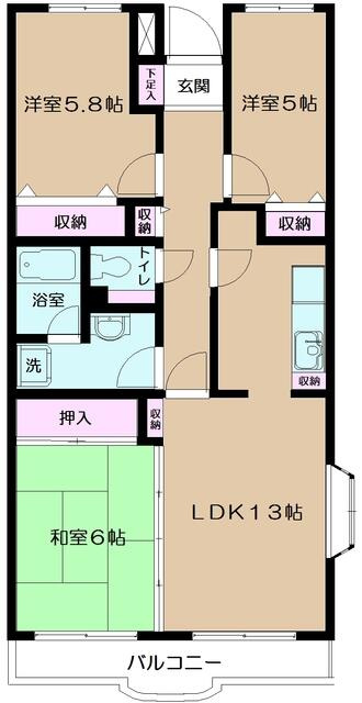 イーストパーク胡録台の間取り|間取図