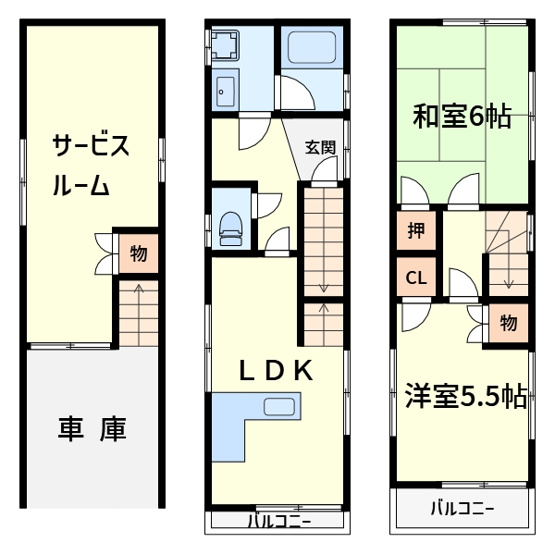 【間取り】 | 淀の原町戸建