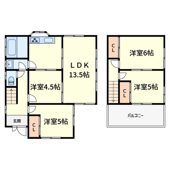 【間取り】 | 東上牧３丁目貸家