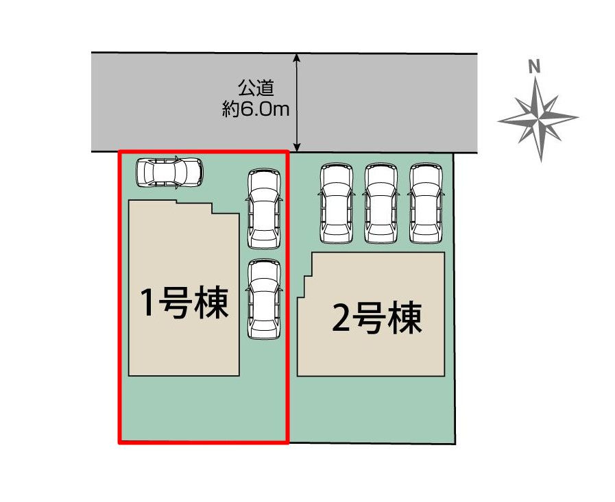 郡山市安積町笹川字中ノ渡戸　　　　１号棟　　　安積第3小学校、安積第2中学区の区画図