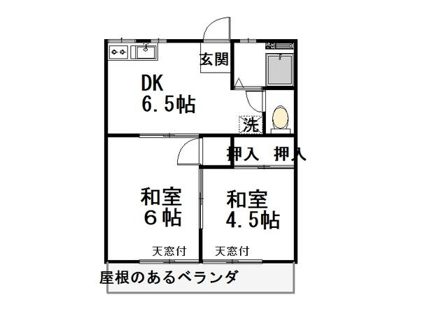 第２コーポマツマル１０２の間取り
