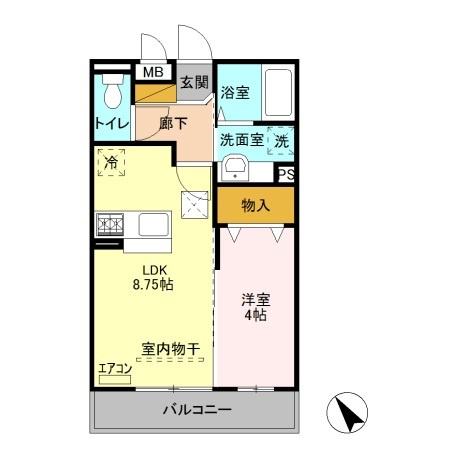 オペラハウス上大島　Ｂの間取り