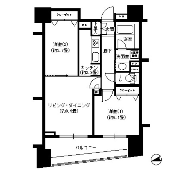 【間取り】 | パークキューブ浅草田原町