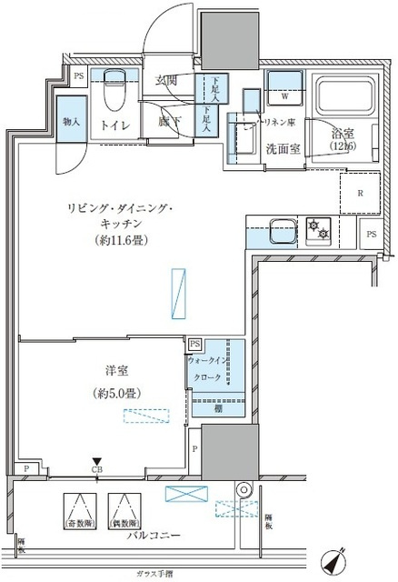 パークアクシス五反田スカイタワーの間取り