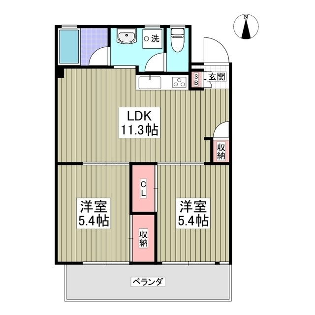 吉岡コーポの間取り