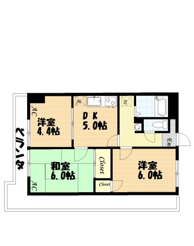 リブステージ横浜の間取り