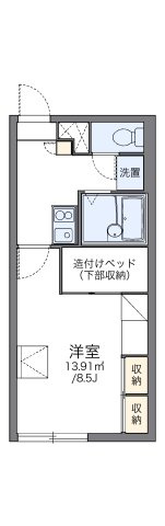レオパレス福住Ｂの間取り