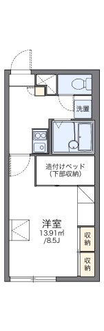 レオパレスモエレパークの間取り