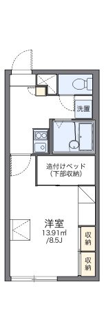 レオパレス北丘珠Ⅱの間取り