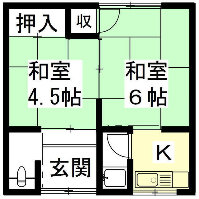 清本町横山貸家の間取り