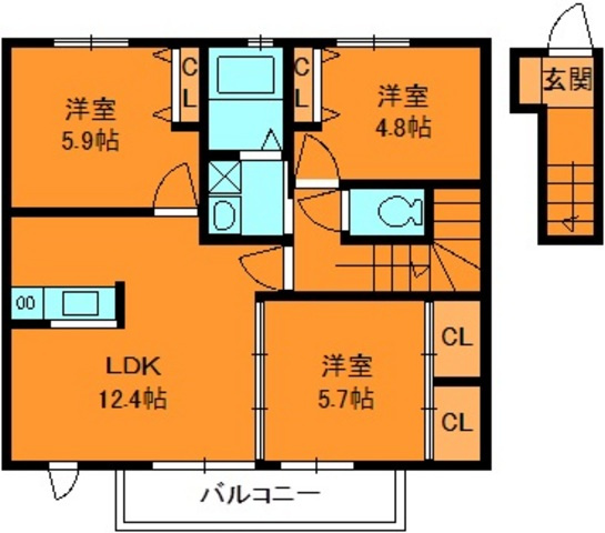 シャーメゾンソレイユの間取り
