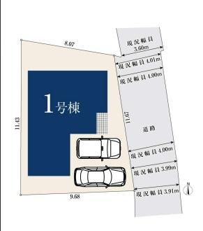 横浜市磯子区岡村１丁目の新築一戸建の区画図|限定1区画の販売です！
お気軽にお問合せ下さい！