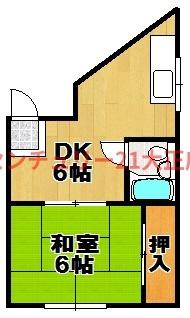 パールハイツの間取り|★広めの１DK★