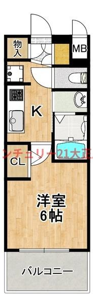 エステムコート難波WEST-SIDE9レデントの間取り