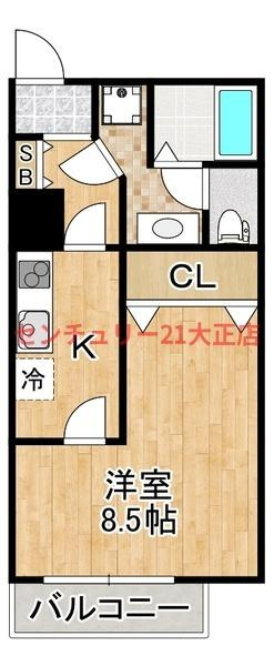 シャトー弁天参番館の間取り