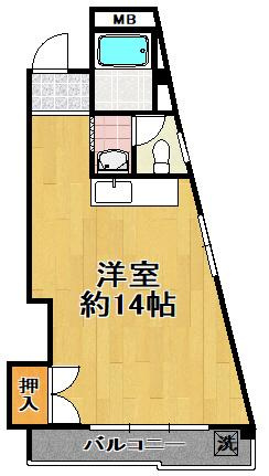 ヴァンコート三軒家東の間取り|★広い１４帖★