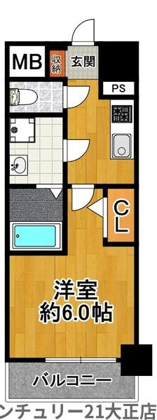 エスリード大阪リブレの間取り