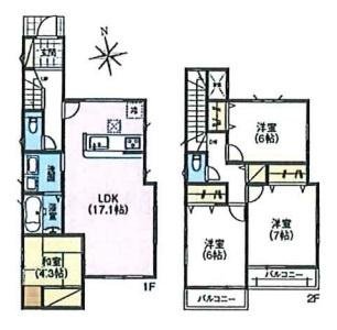 ファーストタウン中山町　１号棟／新築一戸建の間取り