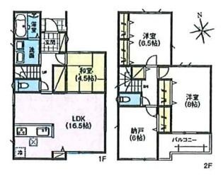 ファーストタウン中山町　２号棟／新築一戸建の間取り