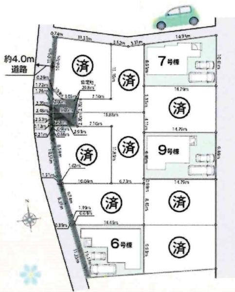 蒲郡上本町第1期　全11棟・7号棟の区画図