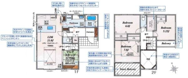 豊田市平戸橋町永和2期　全1棟・1号棟の間取り
