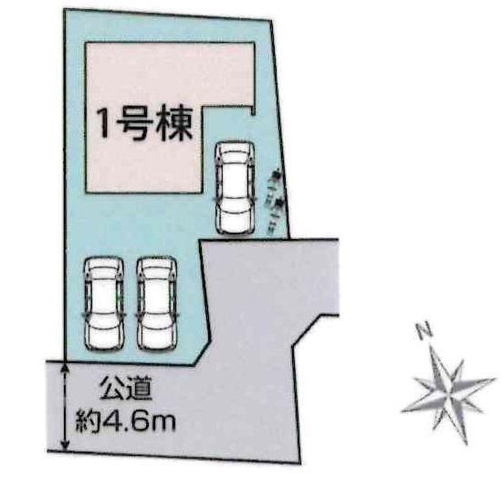 豊田市平戸橋町永和2期　全1棟・1号棟の区画図