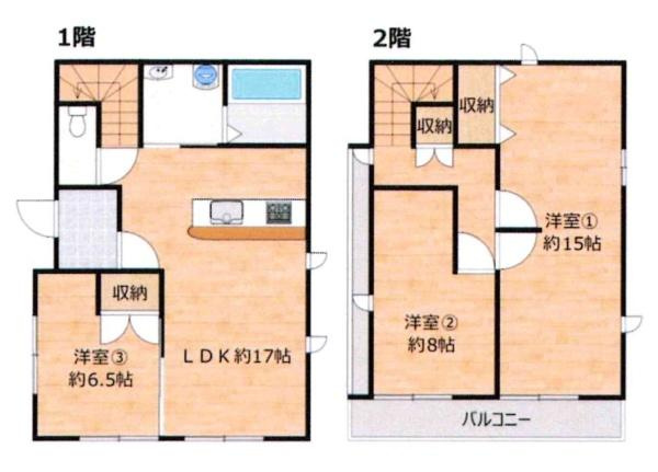 幸田町芦谷・中古戸建の間取り|間取り図です