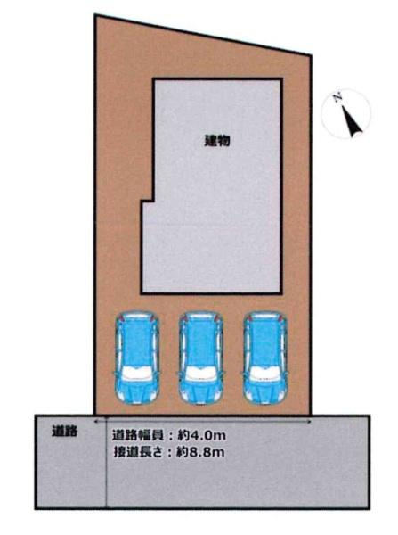 幸田町芦谷・中古戸建の区画図|区画図です。