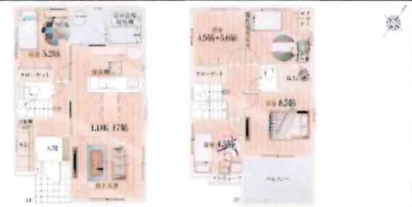 豊田市平戸橋町の新築一戸建の間取り