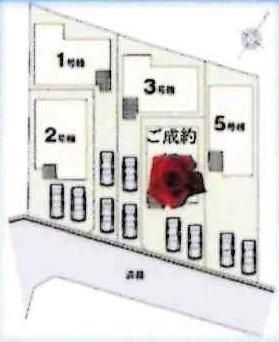 豊田市平戸橋町の新築一戸建の区画図