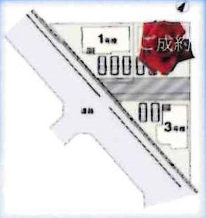 岡崎市中島町字紅蓮の新築一戸建の区画図