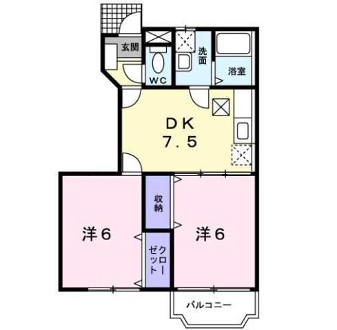 【間取り】 | ミニョン　ヴィラ　野寺道