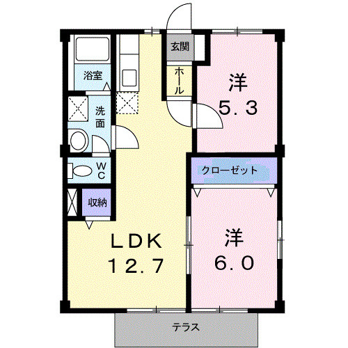シティハイツ千田Ⅱの間取り
